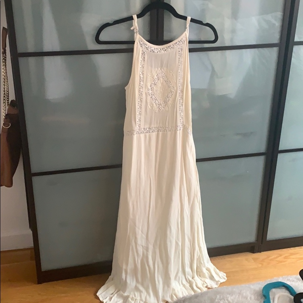 Superdry cream maxi dress